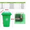 垃圾桶户外加厚塑料公园工业小区物业翻盖果皮箱100L挂车式带盖带轮分类专用垃圾 100升：加厚桶+盖+普通轮轴