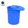 正奇谊 塑料水桶加厚垃圾桶储水工业带盖圆桶酒店厨房工业环卫用发酵桶 蓝色 200升【带盖】